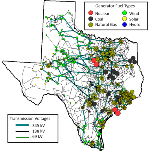 Texas Synthetic Grid 6716 Buses